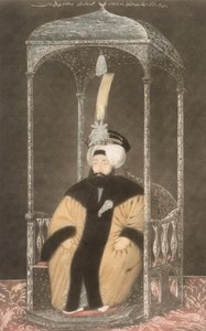 Mahmud II (1785-1839) Sulttaani 1808-39, sarjasta "Turkin keisarien muotokuvia", 1815 (mezzotint)