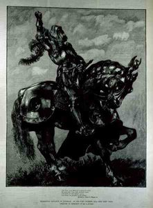 Marmions Defense Douglasille, The Illustrated London News, 25. helmikuuta 1882 tekijältä John after Gilbert