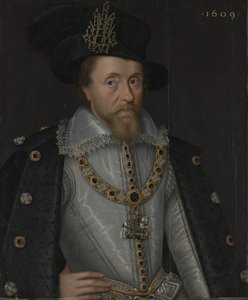Englannin kuningas Jaakko I ja Skotlannin kuningas VI (1566-1625).