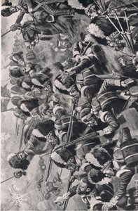 Alman taistelu, 20. syyskuuta 1854: 93. ylämaan eteneminen, kuva brittiläisistä taisteluista maalla ja merellä, 1915