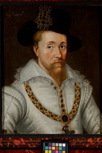 Jaakob I ja VI (1556-1625) tekijältä John de the Elder (studio of) Critz