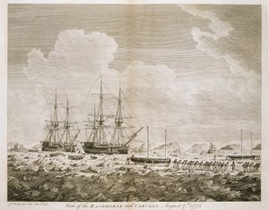 Näkymä "kilpahevosesta" ja "ruhosta", 7. elokuuta 1773, "Hänen Majesteetin komennon 1773 matkasta pohjoisnavalle", julkaistu 1774