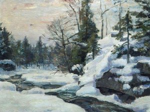 Rauhallinen talvinen puro
