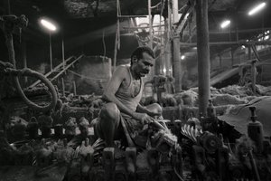 Juuttitehdas, Kolkata, Intia, 2017 (kuva) (kuva) tekijältä Jon Nicholson