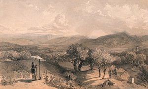 "Baidarin laakso, taka-Petroskin huvilasta, katsoen itään", 1856 tekijältä Jonathan Needham