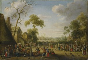 Kyläkohtaus, 1637 tekijältä Joost Cornelisz. Droochsloot