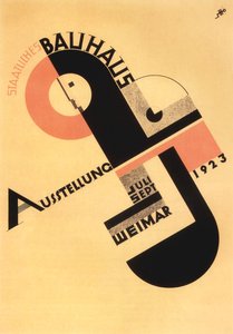 Bauhaus-näyttely. Postikortti, 1923.