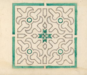 Albumi, joka sisältää 75 piirustusta Garden Trellises & Parterresille, n. 1610-40. tekijältä Jorg Rurfinger