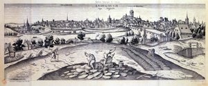 Liuskekivilouhos Angersissa, 1561 tekijältä Joris Hoefnagel