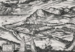 Pesaron kaupunki, kaiverrus Joris Hoefnagel (1542-1601) tekijältä Joris Hoefnagel
