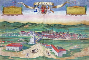 Cordoban kartta, Georg Braunin (1541-1622) ja Frans Hogenbergin (1535-90) Civitates Orbis Terrarum -julkaisusta c.1572-1617