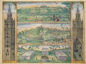 Foratan ja Jeresan kartta Georg Braunin (1541-1622) ja Frans Hogenbergin (1535-90) Civitates Orbis Terrarumista, 1565