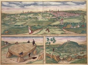 Georg Braunin (1541-1622) ja Frans Hogenbergin (1535-90) "Civitates Orbis Terrarum" -teoksesta Poitiersin kartta, 1561.
