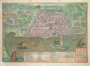 Toledon kartta, Georg Braunin (1541-1622) ja Frans Hogenbergin (1535-90) Civitates Orbis Terrarumista, 1566