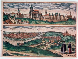 Näkymä Prahasta, c1572 tekijältä Joris Hoefnagel