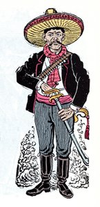 Meksikon vallankumous (1910-1920) - Salazar Amador Emiliano Zapatan vallankumouksellinen seuraaja - Jose Guadalupe Posadan (1852-1913) ksylografia tekijältä José Guadalupe Posada