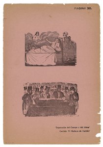 Kehon ja sielun erottaminen (kaiverrus) tekijältä José Guadalupe Posada