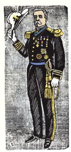 Meksikon vallankumous (1910-1920): Porfirio Diaz (1828-1915), Meksikon tasavallan presidentti. Jose Guadalupe Innin (1852-1913) ksylografia. tekijältä José Guadalupe Posada