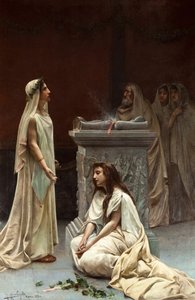 Akateeminen taide: The Vestals, Rico Cejudo, Jose (1864-1943) tekijältä Jose Rico y Cejudo