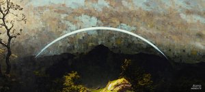 JJM luo uudelleen Friedrich-C-D: Vuoristomaisema sateenkaarella (panoraama)