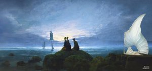 JJM luo uudelleen Friedrich-C-D: Moonrise over the sea (hiljainen katsoja)