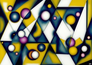 abstrakti: pallot+kolmiot 2