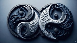 enkaustinen Feng Shui YIN JA YANG -konsepti _05