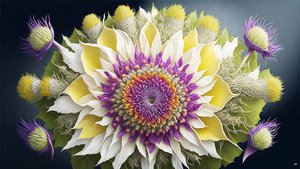 mandala: Ohdake kukkaelementeillä_02