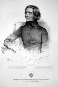 Franz Liszt Litho 1838 tekijältä Josef Kriehuber
