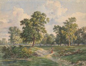 Suuri puistomaisema, Laxenburg tekijältä Josef Kriehuber