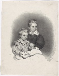 Kruununprinssi Franz Joseph ja arkkiherttua Ferdinand Maximilian Josef lapsina