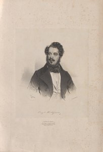 Oopperalaulaja Giovanni Orazio Cartagenovan muotokuva 1800-1841, 1838. tekijältä Josef Kriehuber