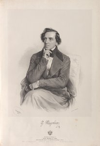 Säveltäjä Giacomo Meyerbeerin muotokuva 1791-1864, 1847.