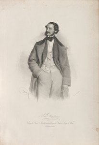 Muotokuva tanssijasta, koreografista ja balettimestarista Paul Taglionista 1808-1884, 1856. tekijältä Josef Kriehuber