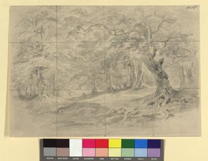 Metsämaisema henkilöhahmoineen tekijältä Josef Kriehuber