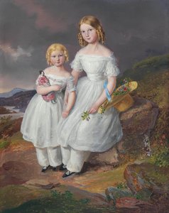 Muotokuvia Franziska Comtesse Kolowrat-Krakowskysta 18351904 ja Seraphine Comtessesta..., 1841.