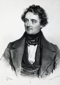 Johann Nepomuk Eduard Ambrosius Nestroyn muotokuva (Wien tekijältä Josef Nikolaus Kriehuber
