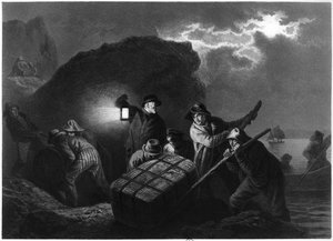 Salakuljettajat Ruotsin itärannikolla, 1800-luvun alku