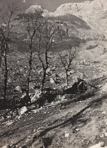 Albumi "Oma maailmansota - muistoja Lounaisrintamasta Kärntenissä, Italiassa, Trentino-Alto Adigessa) 31.3.1915-12.11.1918 - Josef Zohlen Wien": sota-alue (m/w kuva) tekijältä Josef Zohles