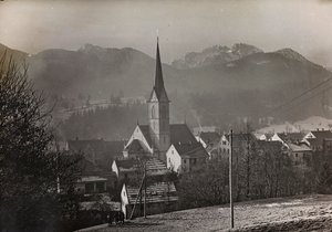 Albumi "Oma maailmansota - muistoja Lounaisrintamasta Kärntenissä, Italiassa, Trentino-Alto Adige" 31.3.1915-12.11.1918 - Josef Zohlen Wien": Hermagor-Presseggerin näkymä tekijältä Josef Zohles