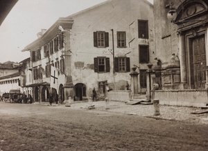 Albumi "Minun maailmansota - muistoja Lounaisrintamasta Kärntenissä, Italiassa, Trentino-Alto Adigessa) 31.3.1915-12.11.1918 - Josef Zohles Wien": sotilaat Tolmezzo (m/v kuva