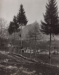 Albumi "Oma maailmansota - muistoja Lounaisrintamasta Kärntenissä, Italiassa, Trentino-Alto Adigessa) 31.3.1915-12.11.1918 - Josef Zohlen Wien": Plicznan rauniot (m/v kuva tekijältä Josef Zohles