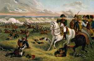 Historia. Ranska. Ranskan I. valtakunta. Napoleon Ist Wagramin taistelussa. tekijältä Joseph Louis Hippolyte (after) Bellange