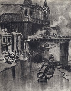 Cannon Streetin asema (litho) tekijältä Joseph (after) Pennell