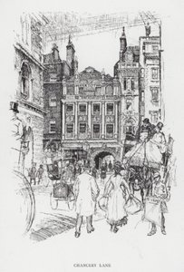 Chancery Lane (litho) tekijältä Joseph (after) Pennell