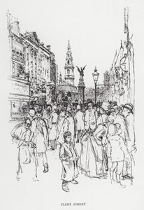 Fleet Street (litho) tekijältä Joseph (after) Pennell
