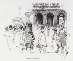 Somerset House (litho) tekijältä Joseph (after) Pennell