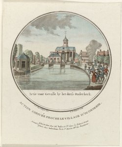 Hyökkäys Ouderkerk aan de Amsteliin, 1787 Toiminta Gevallea varten dorß Ouderkerkin toimesta / Action arrivée proche le village d