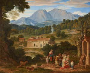 Civitellan San Francesco -luostari tekijältä Joseph Anton Koch