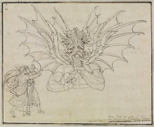 Lucifer (Danten Inferno, 34. laulu, säkeistö 37) tekijältä Joseph Anton Koch